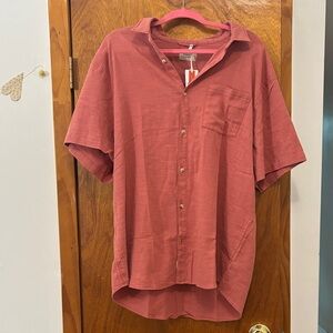 NWT Marine Layer Men's Classic Stretch Selvage Short Sleeve Button-Down Shirt